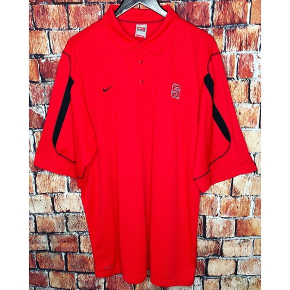 North Carolina State University Wolfpack NCSU Nike Team Fit DRY XXL Red Shirt - Picture 2 of 4